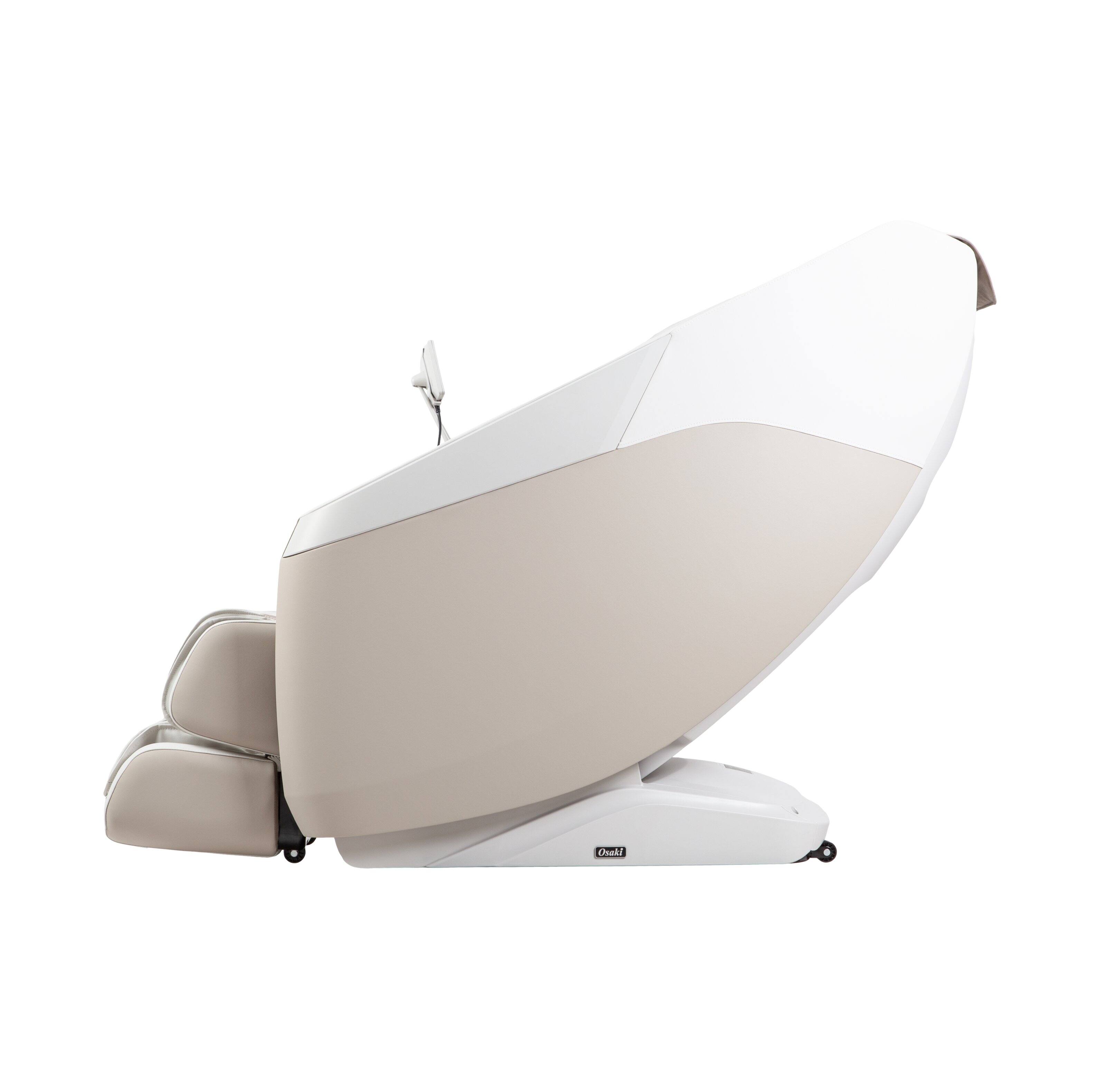 Left. Osaki - Osaki 3D+ Nova II Shiatsu Zero Gravity Massage Chair with Triple Foot Rollers - Taupe - Taupe.