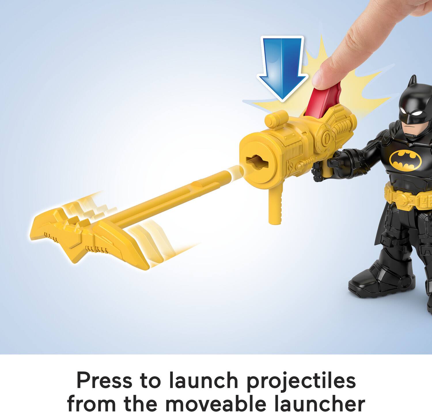 Press to launch projectiles from the moveable launcher