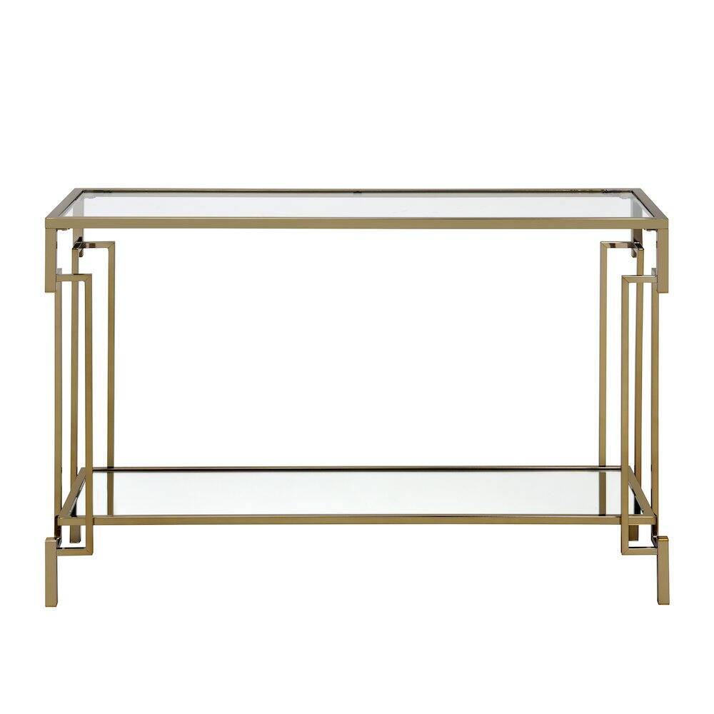 Alt View 1. Furniture of America - Anaheim Metal 1-Shelf Sofa Table in Gold Champagne - Gold.