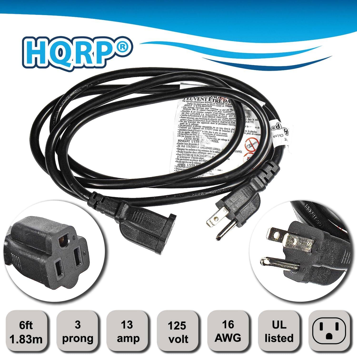 HQRP EUVENT - DA ASSY 7 VPATIO0 Coda - 1 - Rai - C ventar RALEN N LECTRAUE - t - 1TE i do . - T -n TA FUN & Waa - yoc - CETTR FCHA D PENDANT L99 UnE n -N IM LIE LA Chegeer pliens AAN DORSOL E ANA vfco . ASeEE ho EVITER 3 JUBCA . M A - abo LEZI ed) China I VEGe 6ft 1.83m 3 prong 13 amp 125 volt 16 AWG UL listed