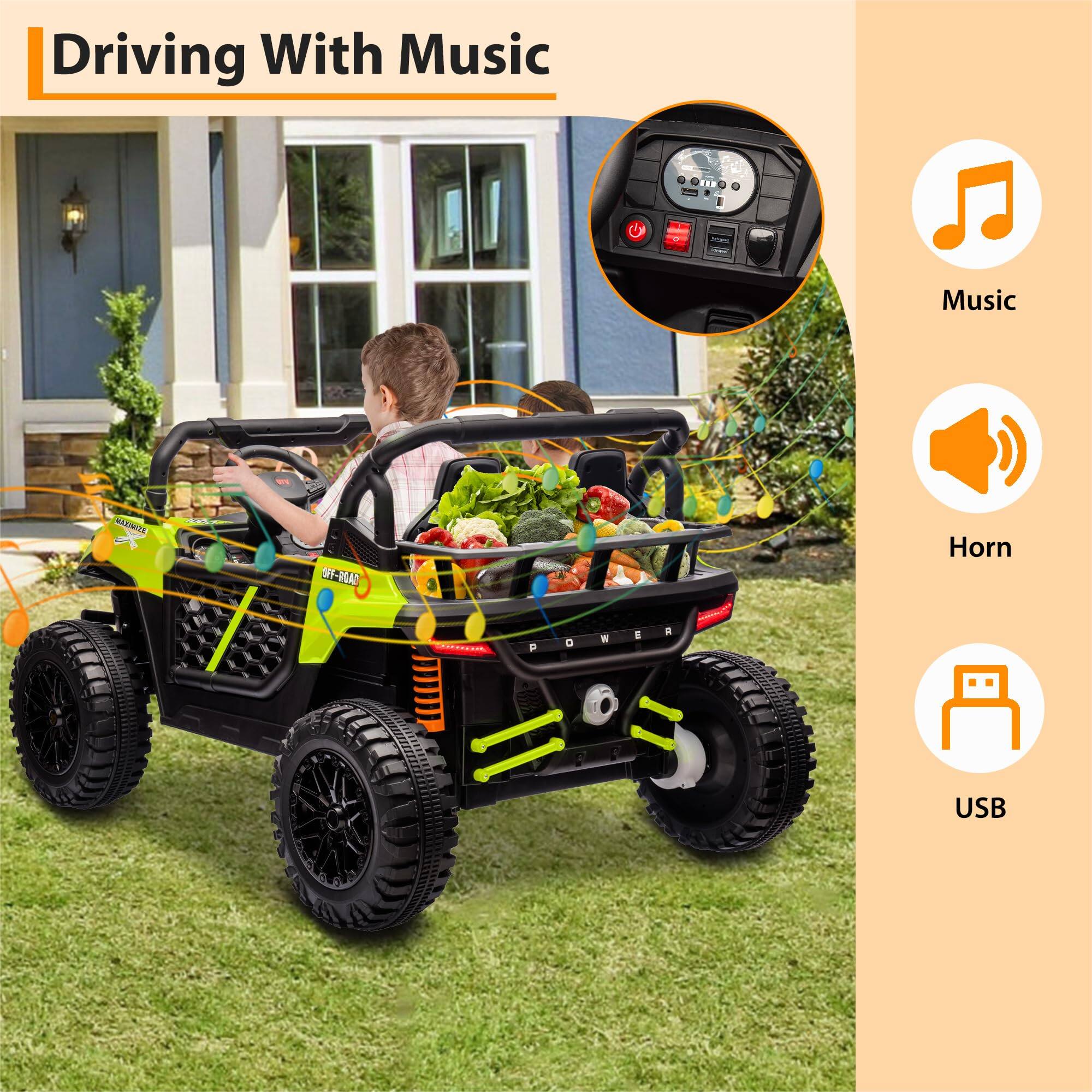 Driving With Music

- Music
- Horn
- USB