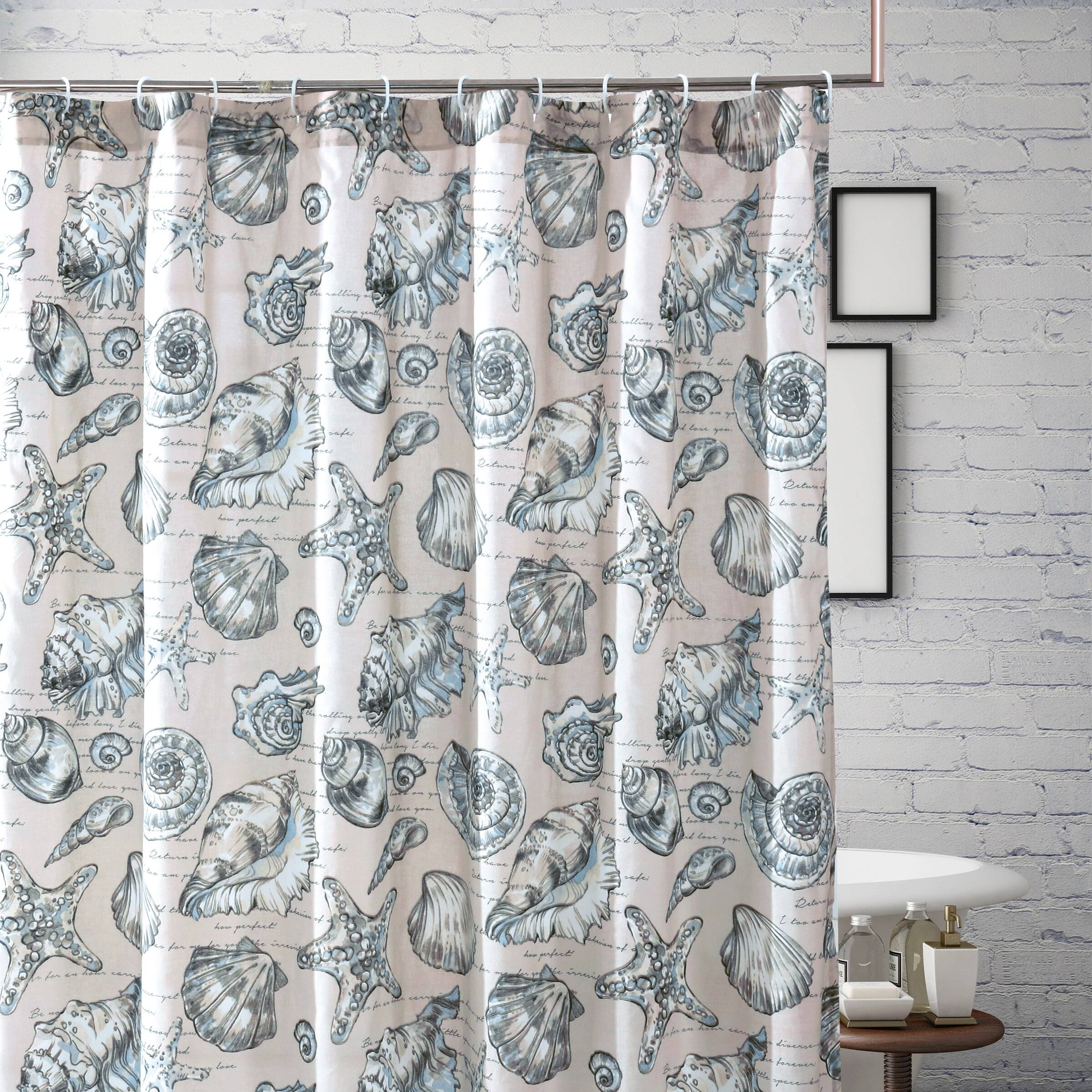 Angle. Barefoot Bungalow - Barefoot Bungalow Cruz Shower Curtain72x72", Linen - Linen.