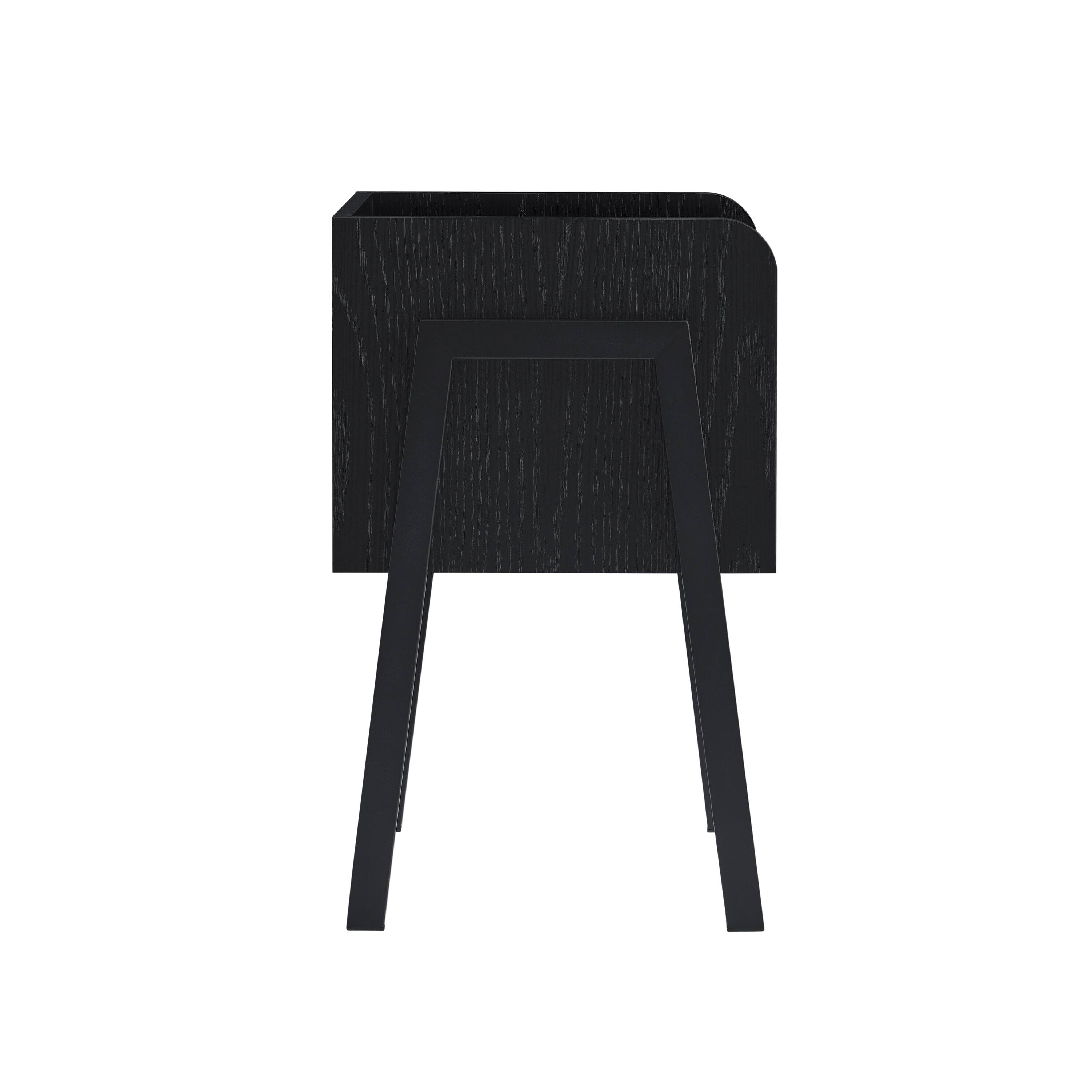 Alt View 10. Danya B - Kazuyo Mid-Century Modern Black Metal Two-Tier End Side Table - Black - Black.