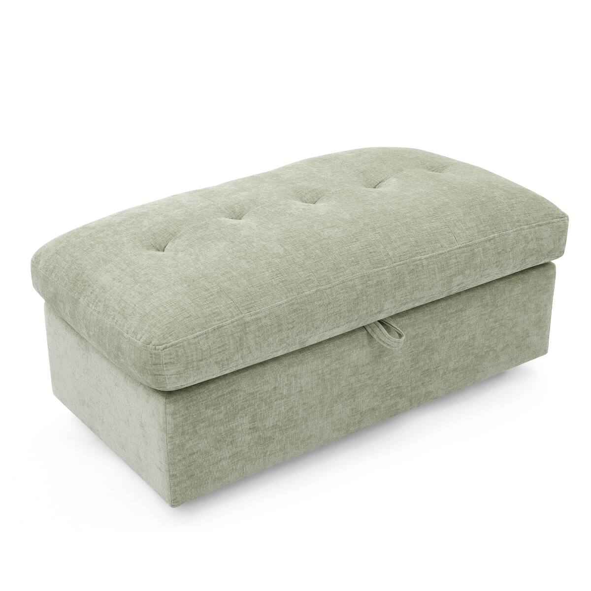 Alt View 9. Ropilly - Ropilly Manual Recliner Loveseat with USB Port, Cyan Chenille 2 Seat Sofa with Storage Ottoman - Cyan.