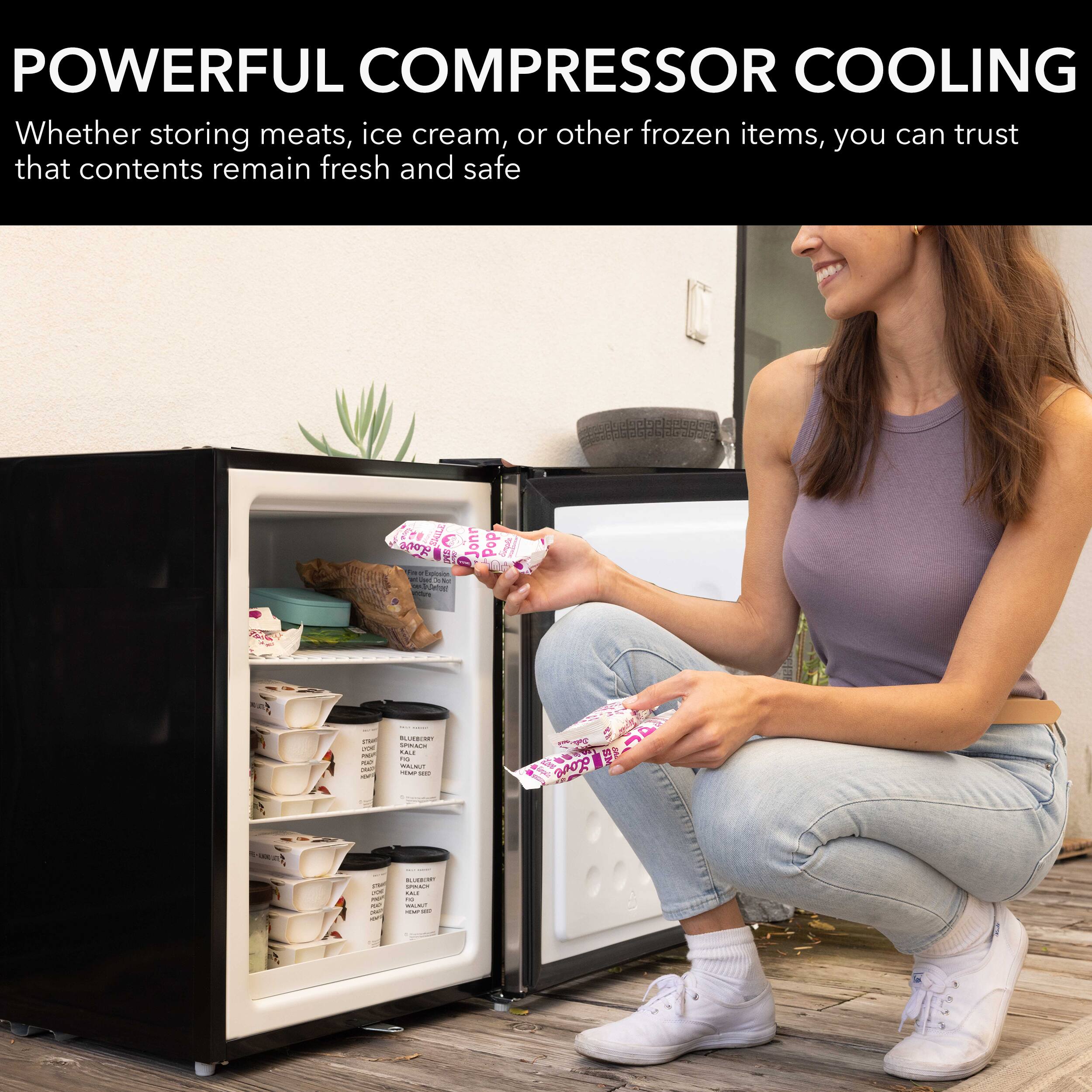 Alt View 5. Whynter - 2.1 cu.ft Energy Star Upright Freezer with Lock - Rose Gold.