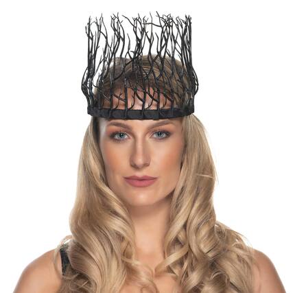 Front. Underwraps - Evil Witch Branch Crown Adult Costume Accessory - Brown.