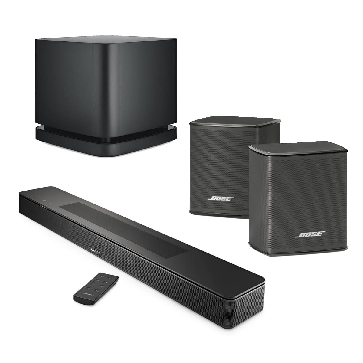 Bose - Smart Soundbar 600 w/2x Wireless Surround Speakers,Bass Module 500