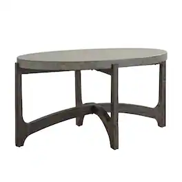 Liberty Furniture Industries - Cascade Oval Cocktail Table in Wirebrush Rustic - Brown