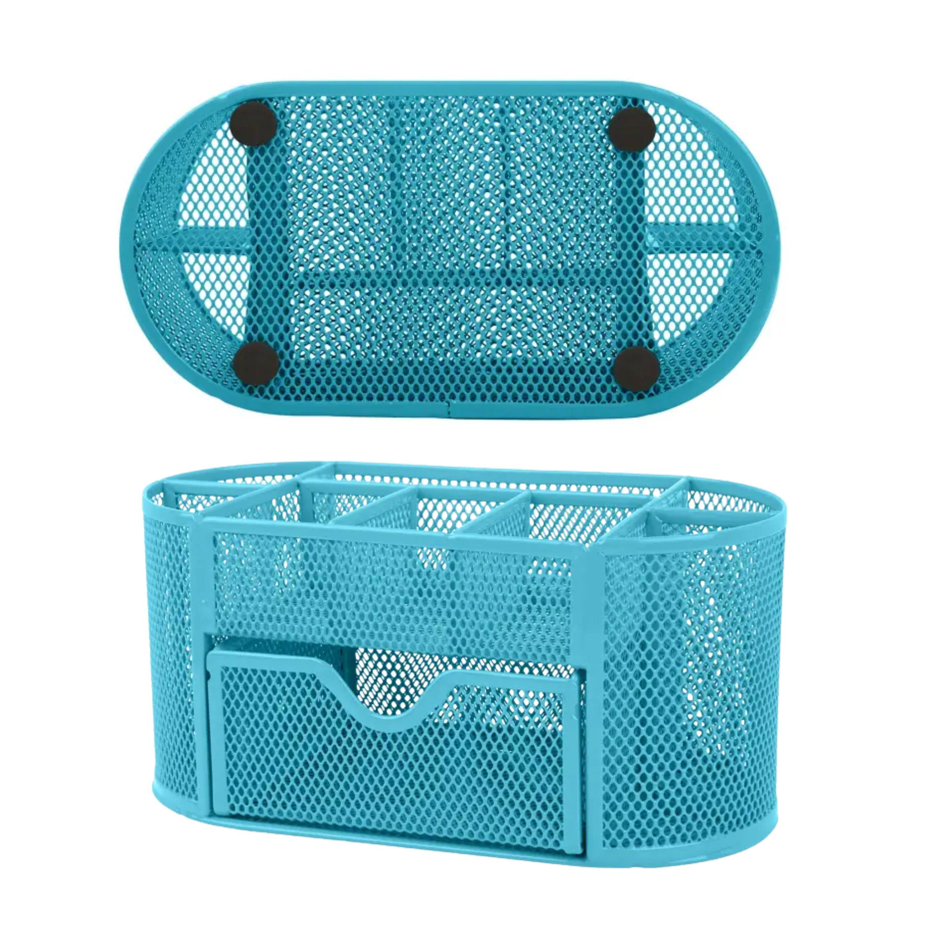 Angle. Kitcheniva - Metal Mesh Pencil Holders Desk Organizer Skyblue.