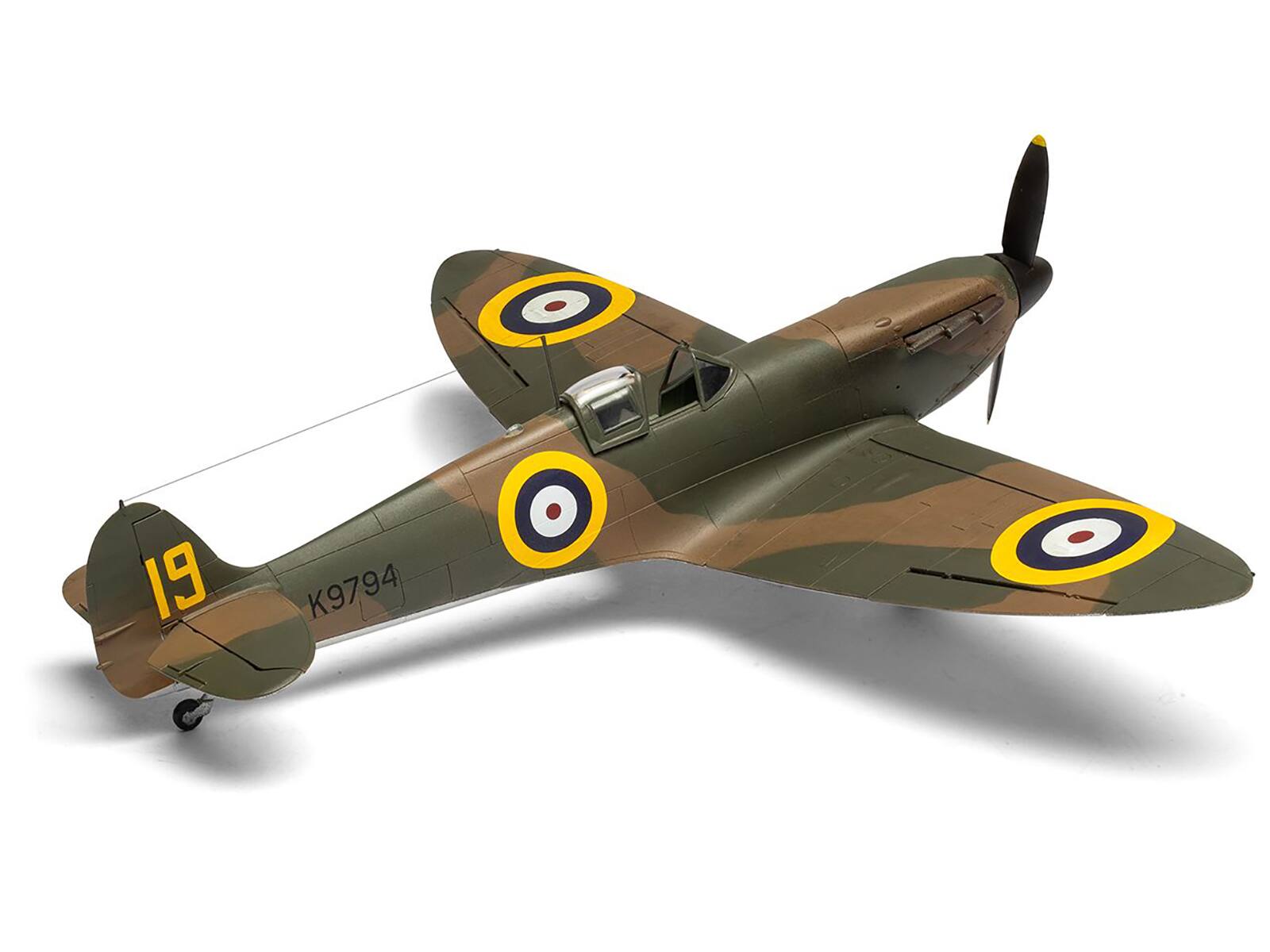 Alt View 3. Airfix - Level 2 Model Kit Supermarine Spitfire Mk.I Fighter Aircraft with 3 Scheme Options 1/48 Plastic Model Kit by Airfix.