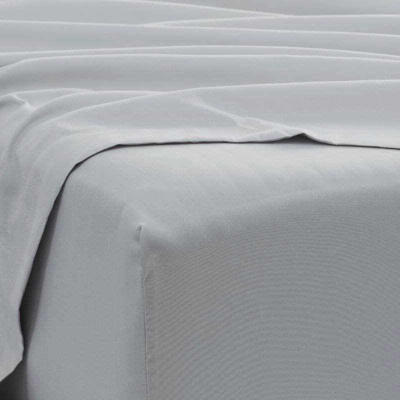 Back. Hivvago - Full size Grey 6 Piece Wrinkle Resistant Microfiber Polyester Sheet Set - Grey.