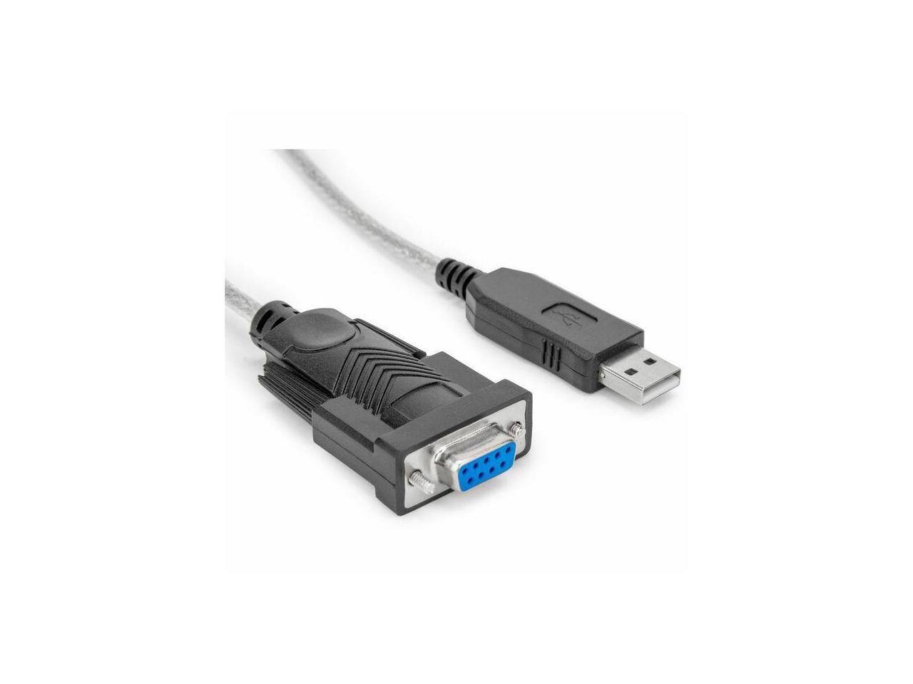 Rocstor - 6ft USB to RS232 DB9 Serial Adapter Cable with FTDI for PC, MAC, Printer