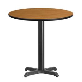 Flash Furniture - Graniss 30'' Round Laminate Table Top with 22'' x 22'' Table Height Base - Natural