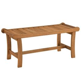 Costway - 2-Person Outdoor Wood Bench Set of 1, 41.5" Patio Backless Dining Bench with Slatted Seat - Orange