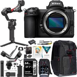Nikon - Z6II Mirrorless Camera 24.5MP FX Body + DJI RS 4 Gimbal Stabilizer Bundle