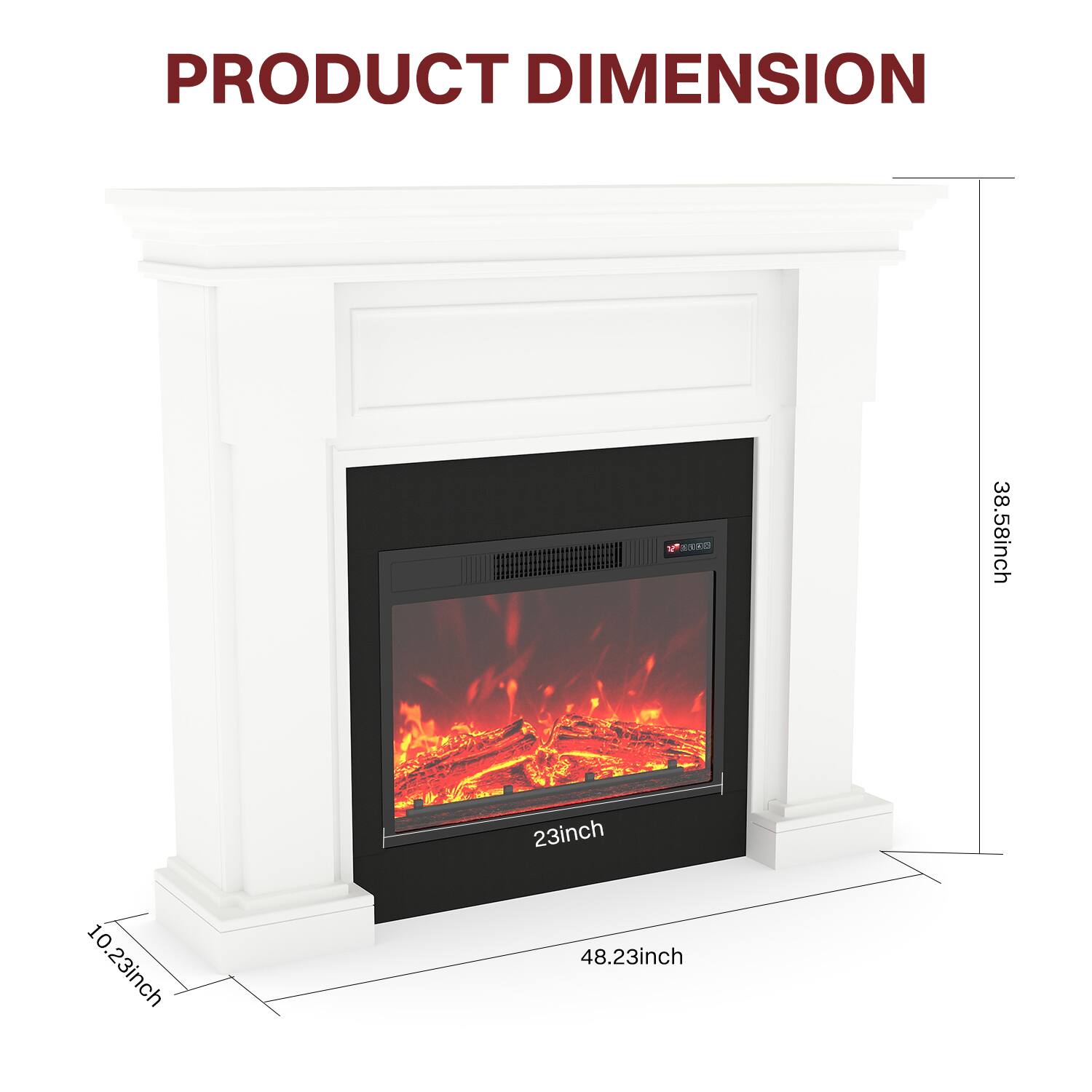 PRODUCT DIMENSION

38.58inch  
23inch  
10.23inch  
48.23inch