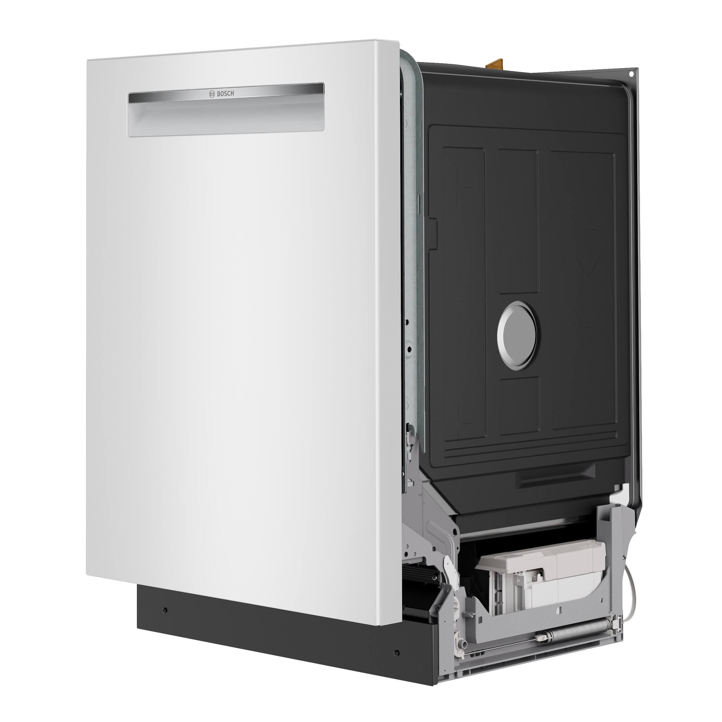 Alt View 3. Bosch - 300 Series 24" Top Control Smart Built-In Tub Dishwasher with 3rd Rack and Zone Wash, 46 dBA - White.