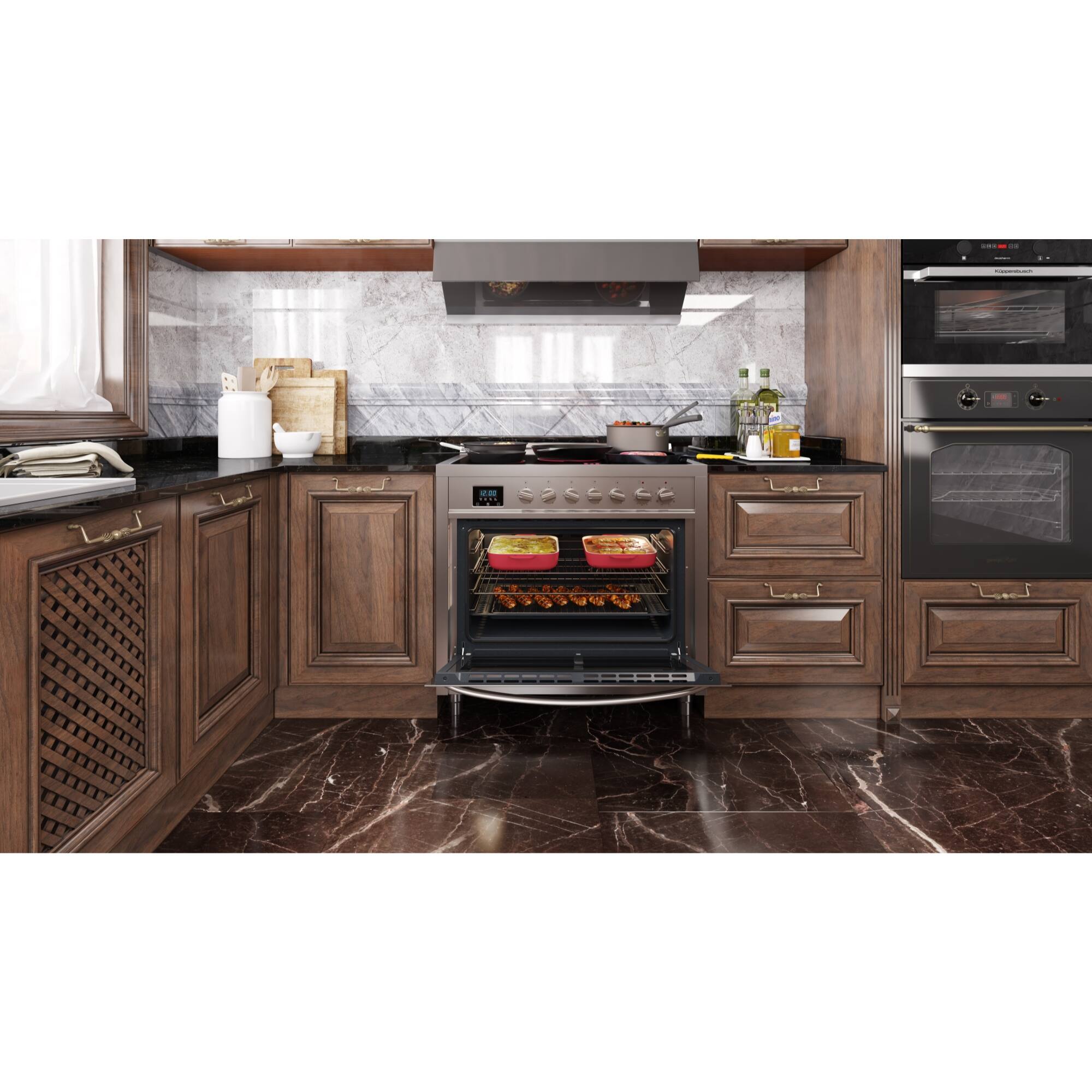 Alt View 9. Koolmore - 36 Inch Professional All-Electric range Stainless Steel with Legs, 4.3 cu.ft. KM-FR36EE-SS - Stainless-Steel.