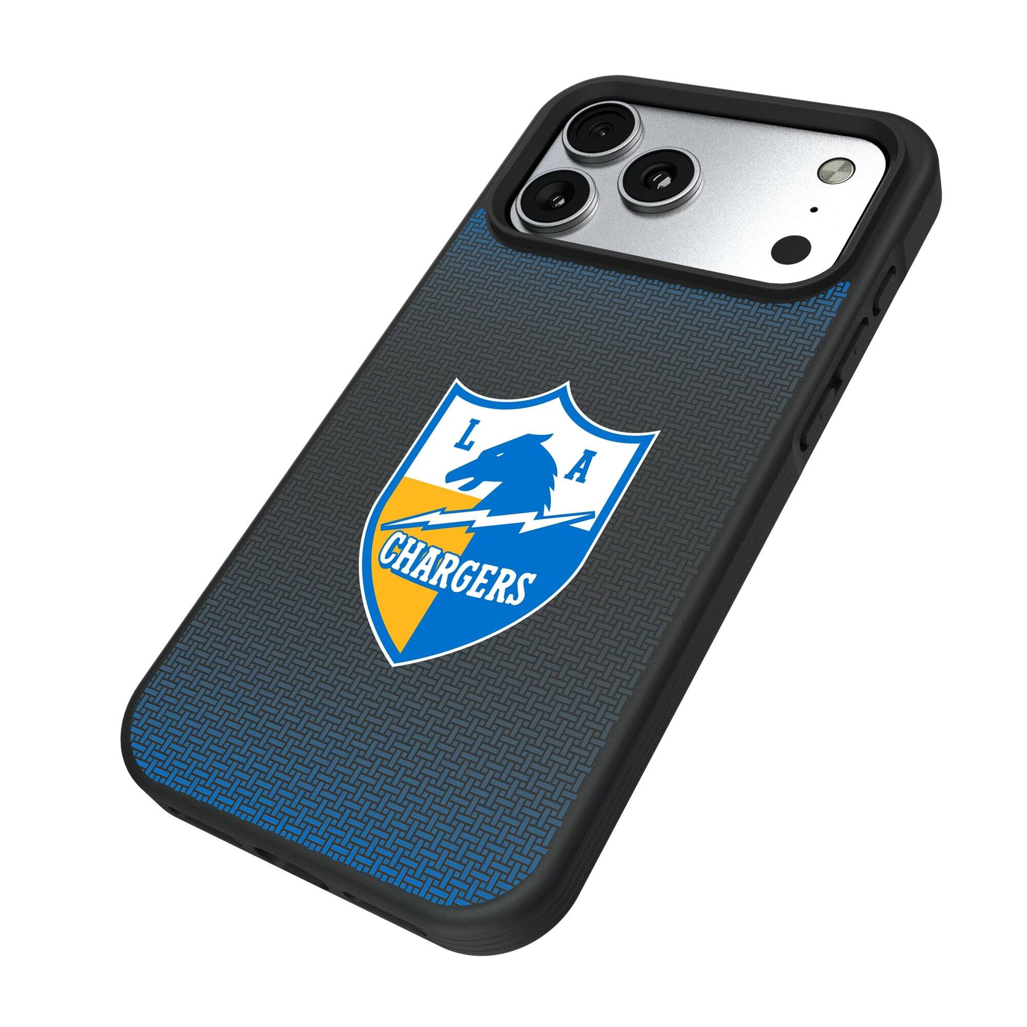 Alt View 1. Keyscaper - Los Angeles Chargers Bump Case with 8.2ft Drop Protection - 15 - Black.