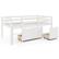 Alt View 6. Costway - Twin Size Low Loft Bed with 3 Drawers Ladder & Full-length Guardrails Storage - White.