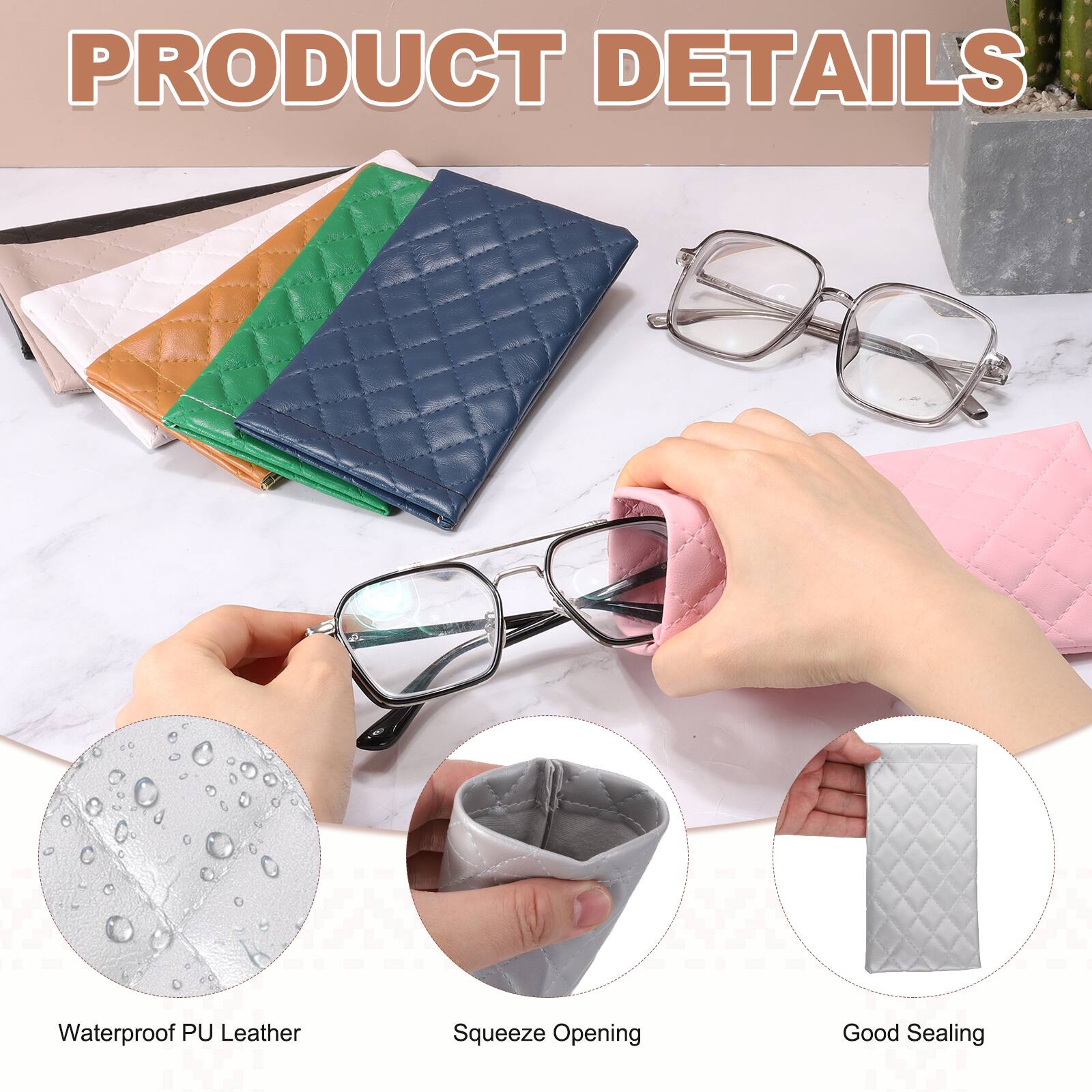 PRODUCT DETAILS

- Waterproof PU Leather
- Squeeze Opening
- Good Sealing