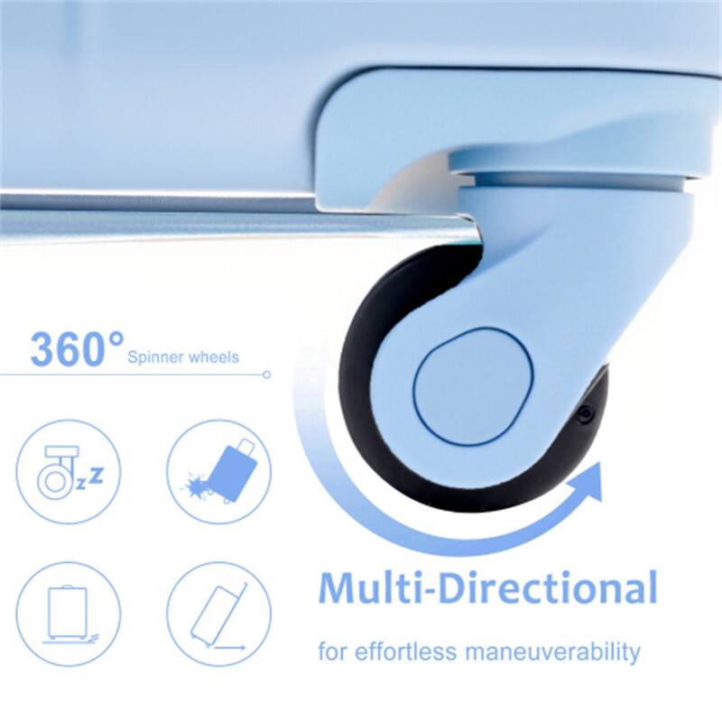 360° Spinner wheels  
Multi-Directional  
for effortless maneuverability