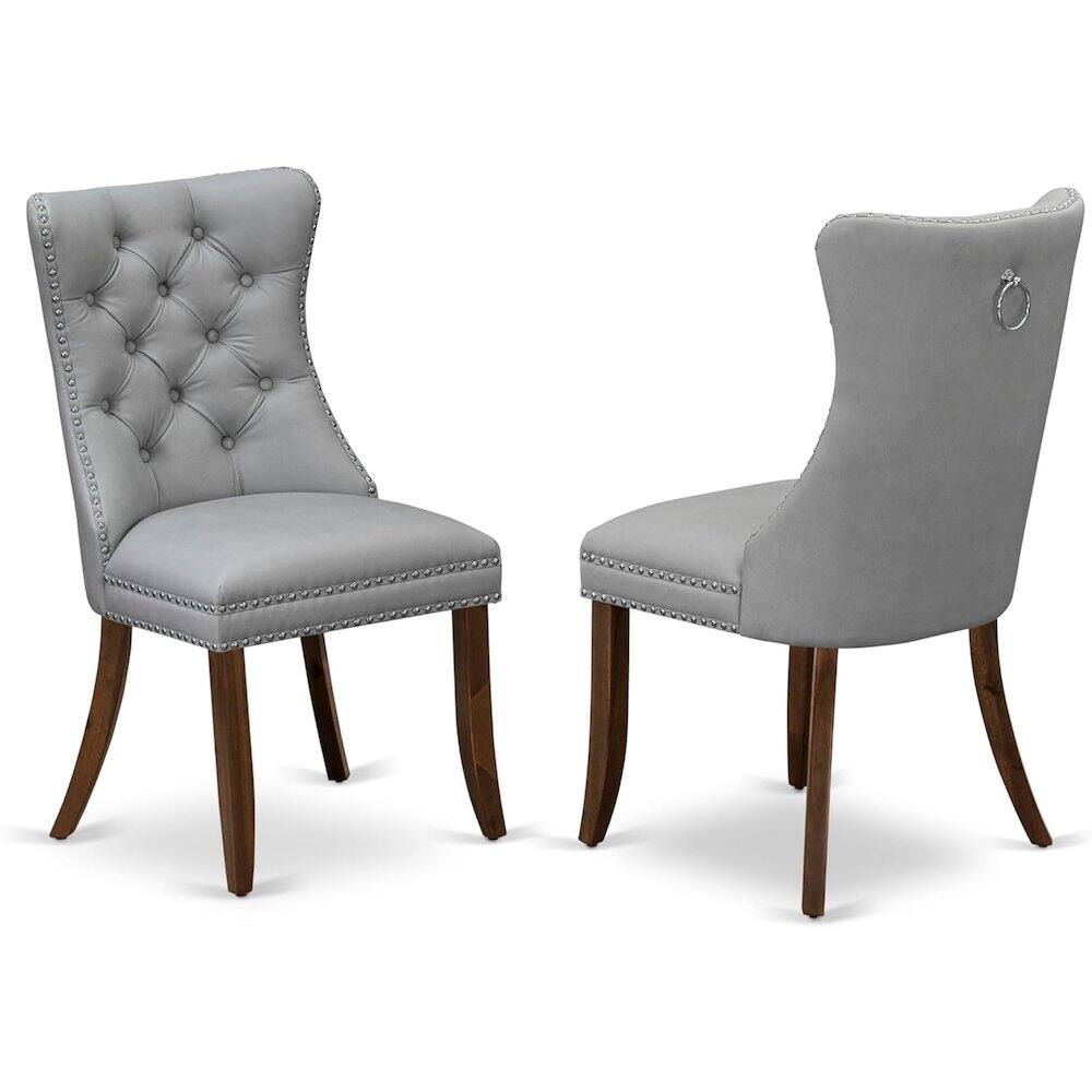 Angle. East West Furniture - East West Furniture HBDA3-AWA-27 3 Piece Dining Room Table Set Includes a Round Kitchen Table and 2 Upholstered Parson - Brown.