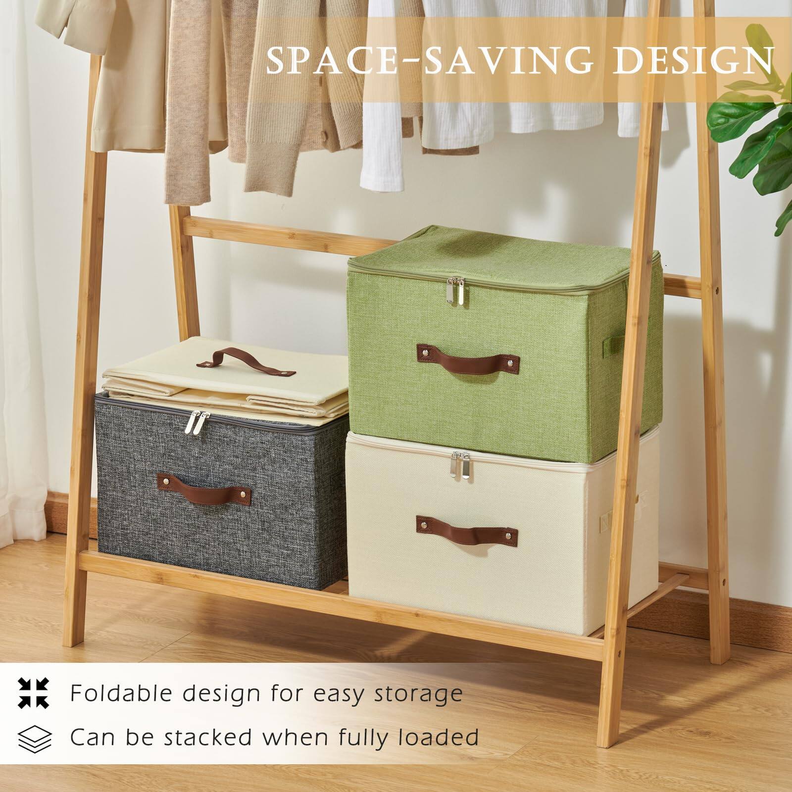 SPACE-SAVING DESIGN

Foldable design for easy storage  
Can be stacked when fully loaded