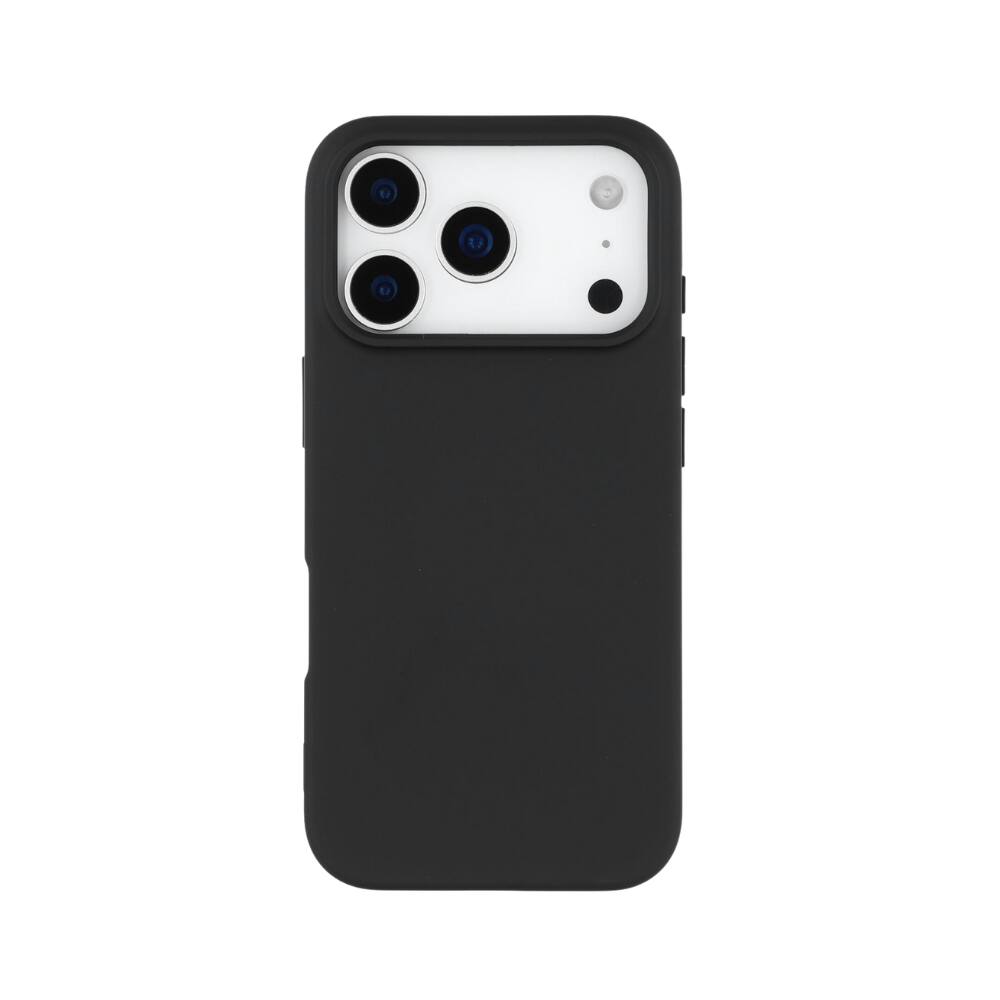 Alt View 3. Qixxronics - Qixxronics for iPhone 17 Pro Silicone Case Shock-Absorbent Slim Protective Phone Cover (Black) - Black.