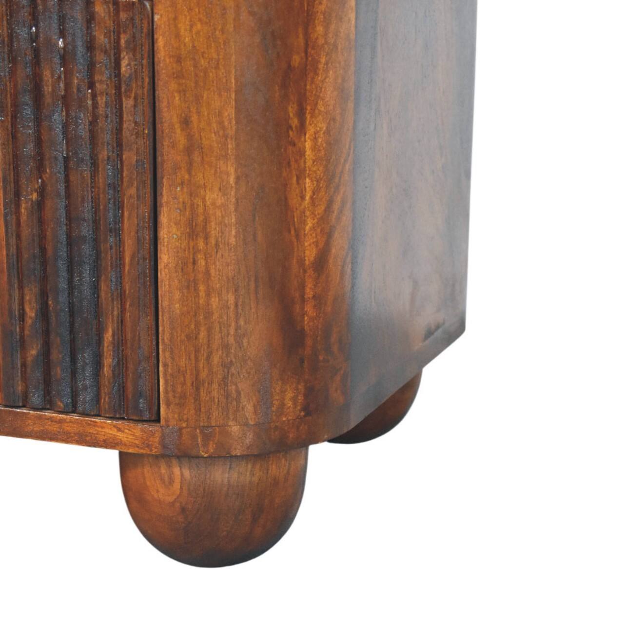Alt View 4. Artisan Furniture - Artisan Furniture Solid Wood Ribera Bedside Table, 2 Drawers, Brown - Brown.
