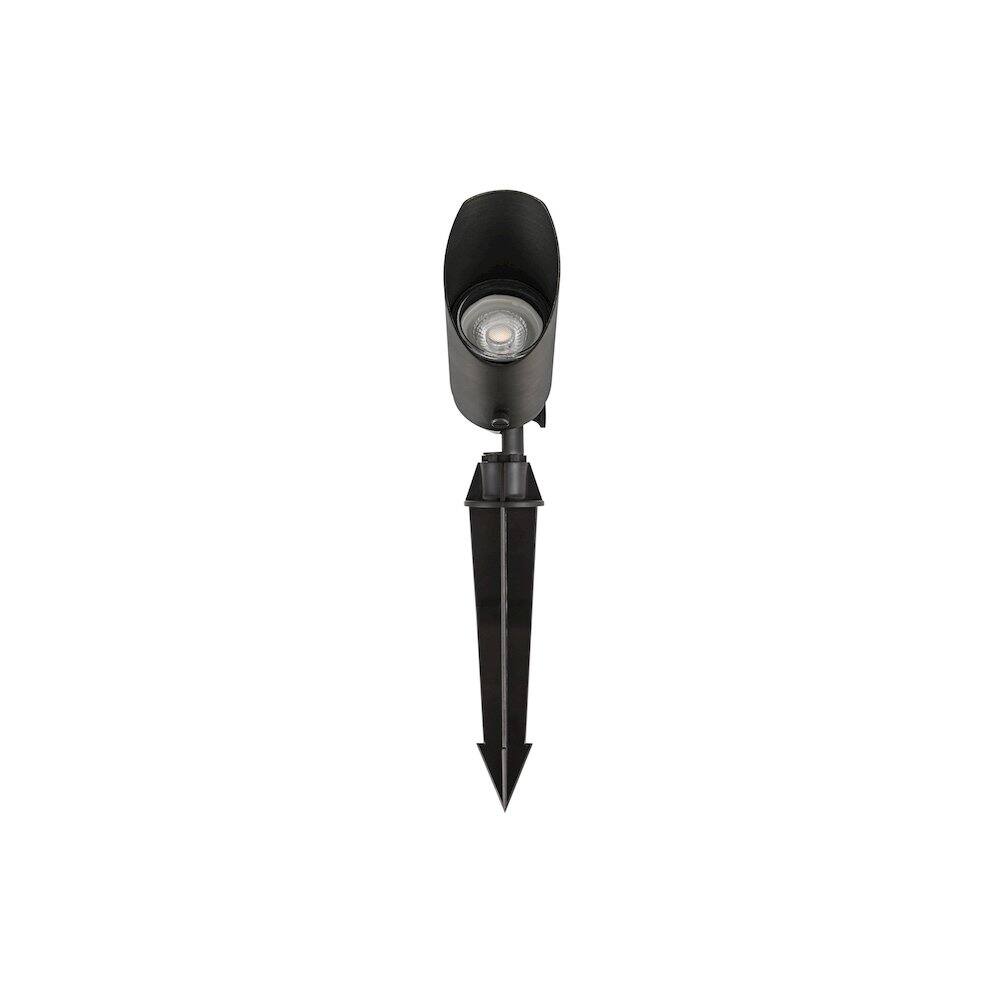 Angle. Elitco Lighting - Outdoor 12V Cast Brass Spot Light, 2.25 inch Wide x 8 inch High - Dark Bronze.
