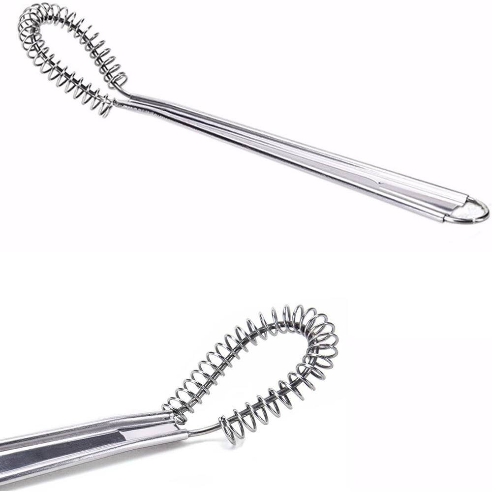Back. RTMB - Stainless Steel Mini Egg Whisk & Handheld Milk Frother Mixer - Silver.