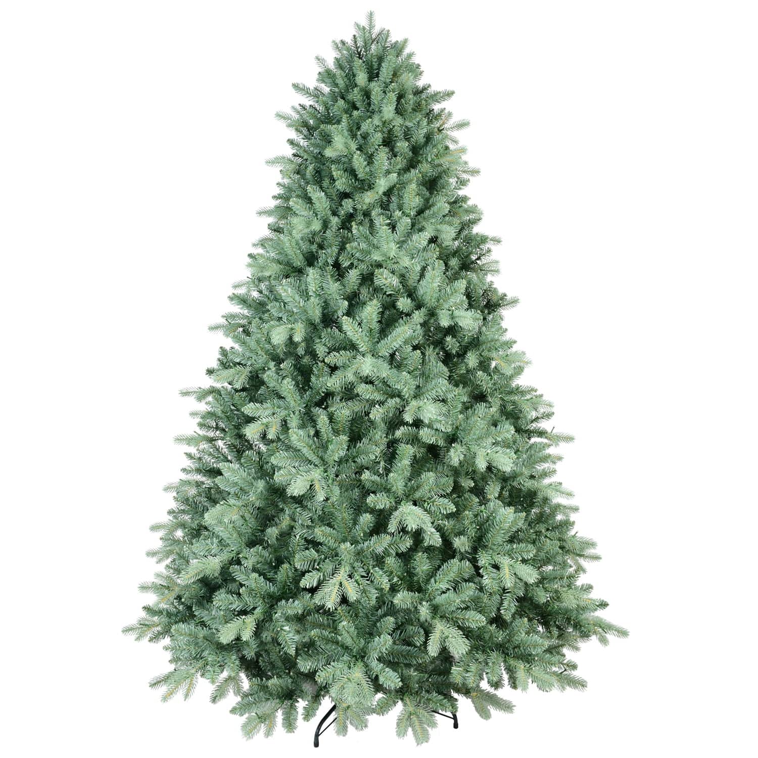 Pefilos - 7.5ft Artificial Christmas Tree with 2908 PE/PVC Branch Tips, Memory & Iron Wire, Hinged Premium Quality & Foldable Base - Green