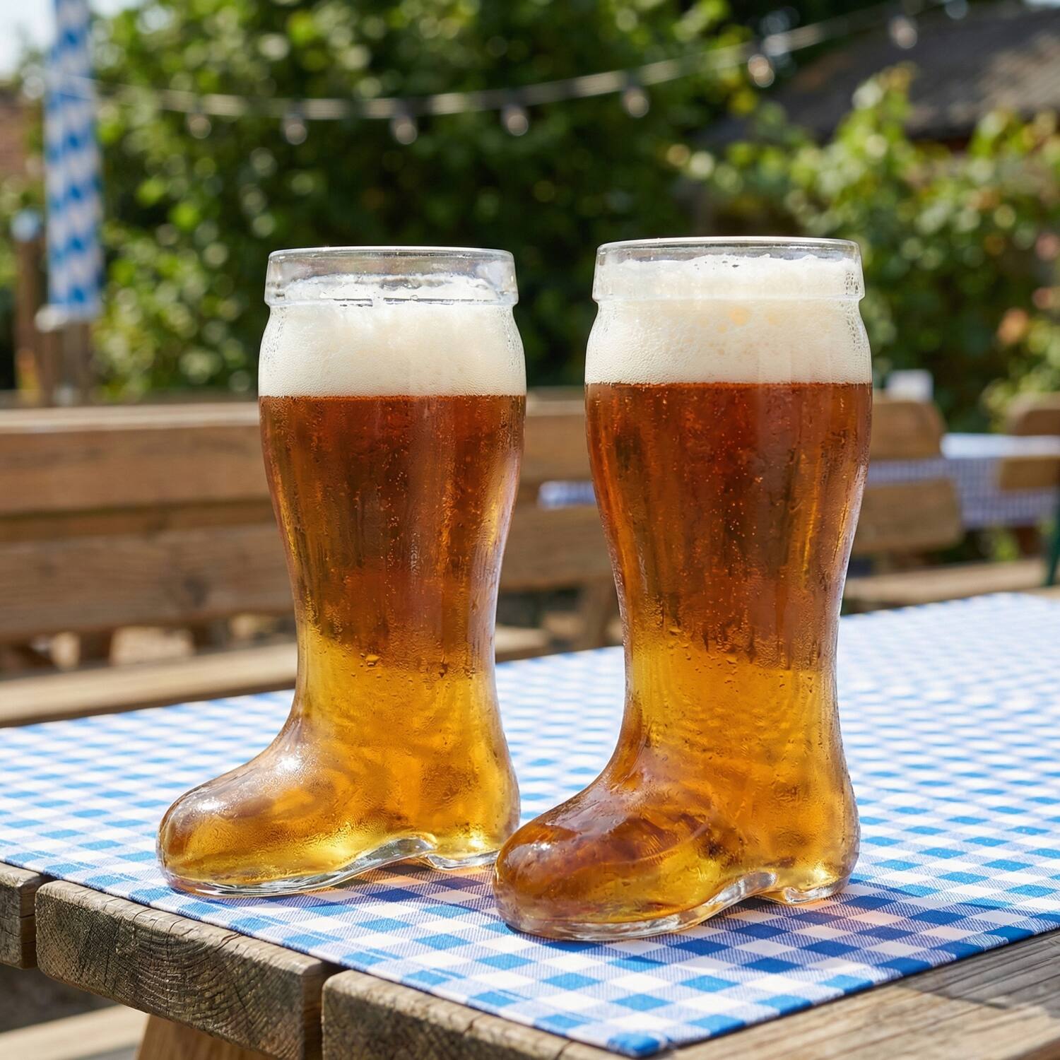 Left. Jay Import - Boots Set of 2 Beer Boots  - 1 Liter 33.8oz - Clear.