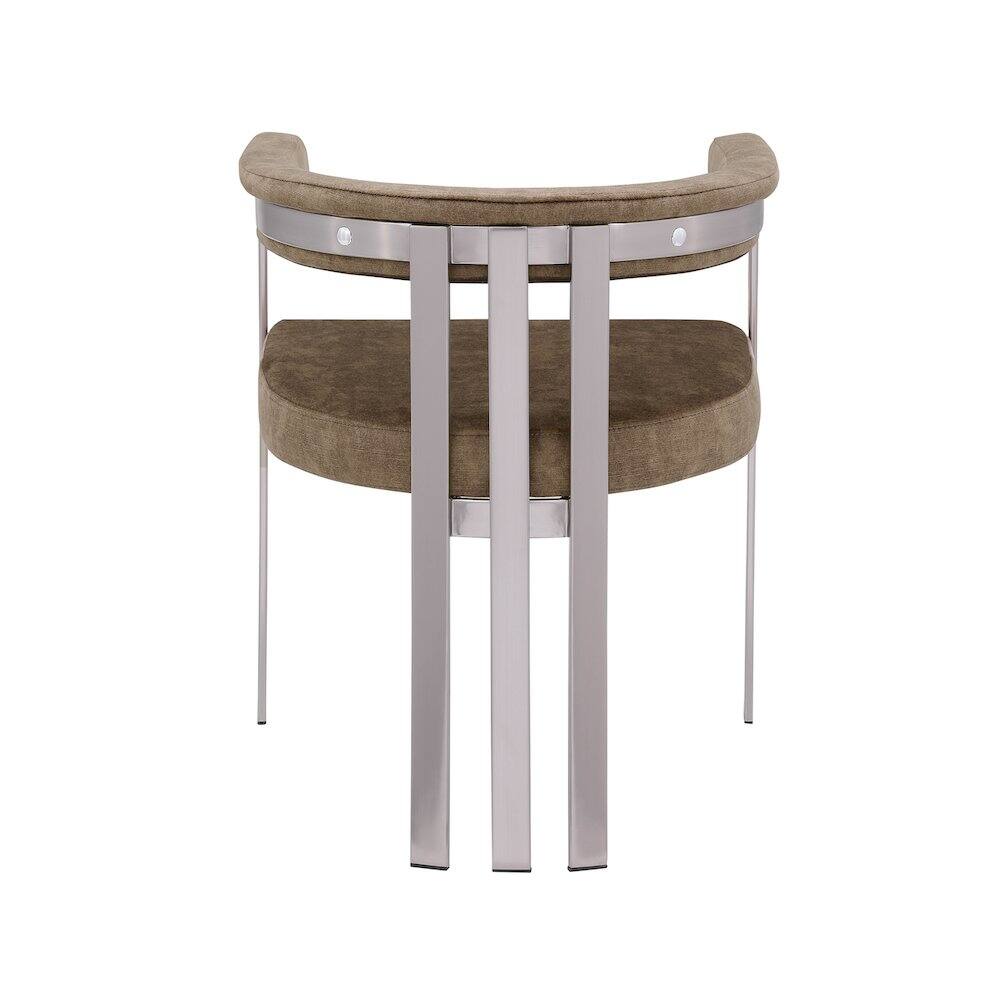 Alt View 1. Meridian Furniture - Marcello Brown Velvet Dining Chair, Set of 2 - Brown.