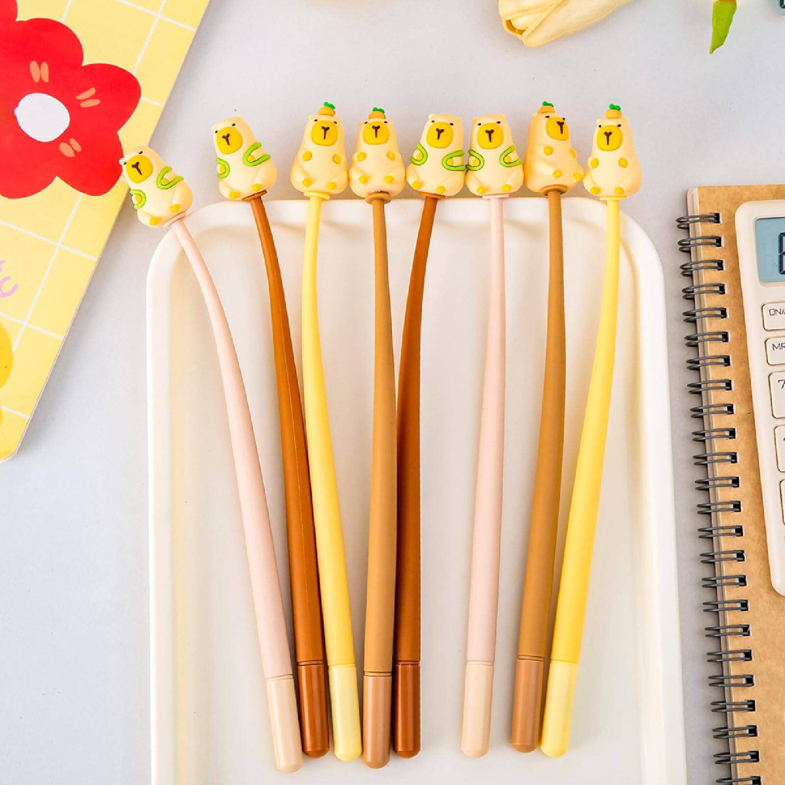 Alt View 3. Paradigms Interiors - 20 Capybara Pens Set For Gel Ink Ballpoint School Office Supplies.