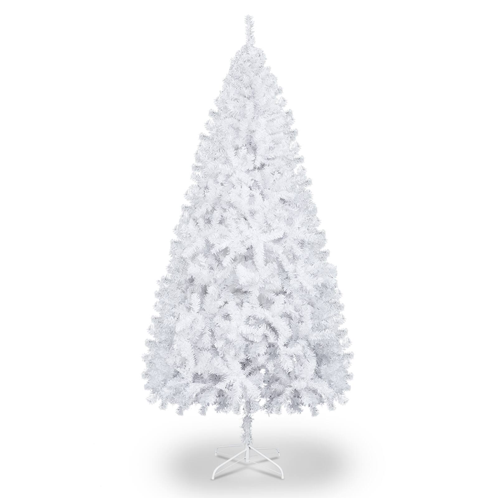 Alt View 1. Resenkos - Resenkos 7FT Iron Leg White Christmas Tree with 1349 Branches - White.