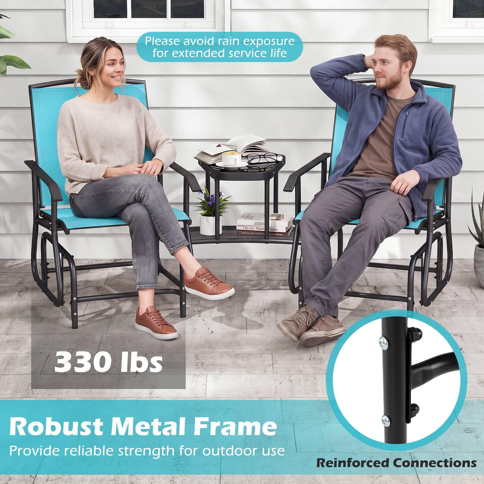 Please avoid rain exposure for extended service life

BUCC Tooth NOVA

330 lbs

Robust Metal Frame Provide reliable strength for outdoor use Reinforced Connections