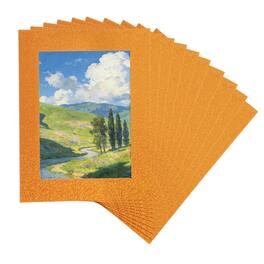Unique Bargains - 10pcs Picture Frame Mats, 9x7 Inch Angled Cut Board for Photos Prints Watercolor Artwork Backing - Gold