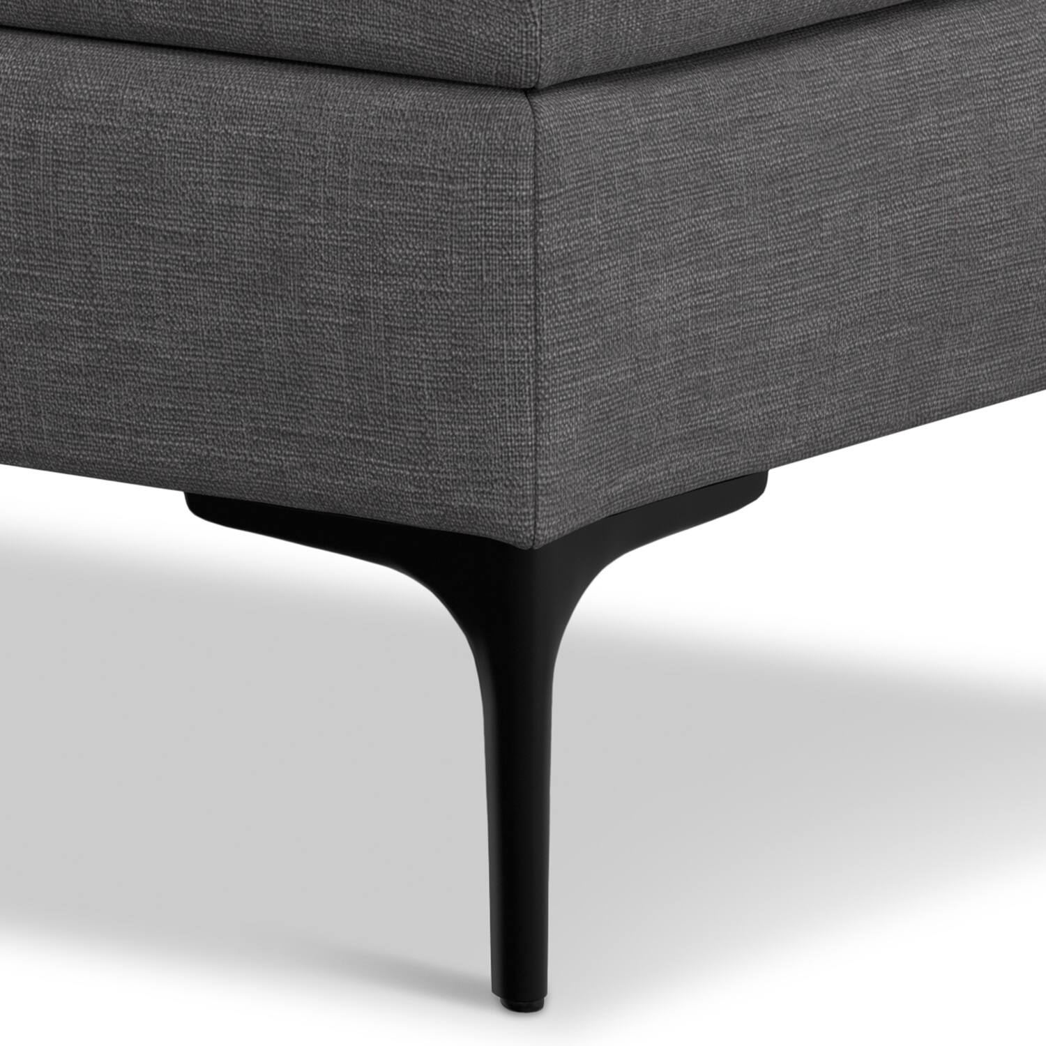 Alt View 5. Simpli Home - Rebecca 36 inch Wide Rectangular Coffee Table Storage Ottoman with Lift Up Lid in Slate Grey Polyester linen Look - Slate Grey.