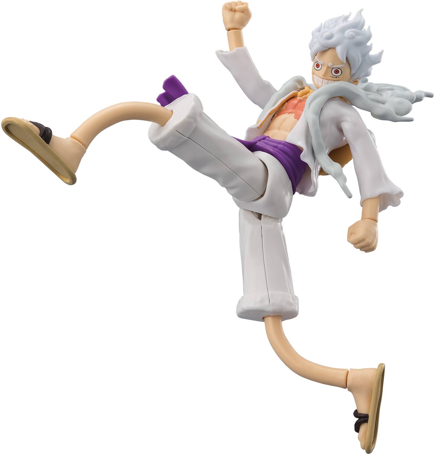 Alt View 3. Bandai - Anime Heroes - One Piece - Luffy Gear 5 6.5" Action Figure   - COLLECTIBLES - Multicolor.