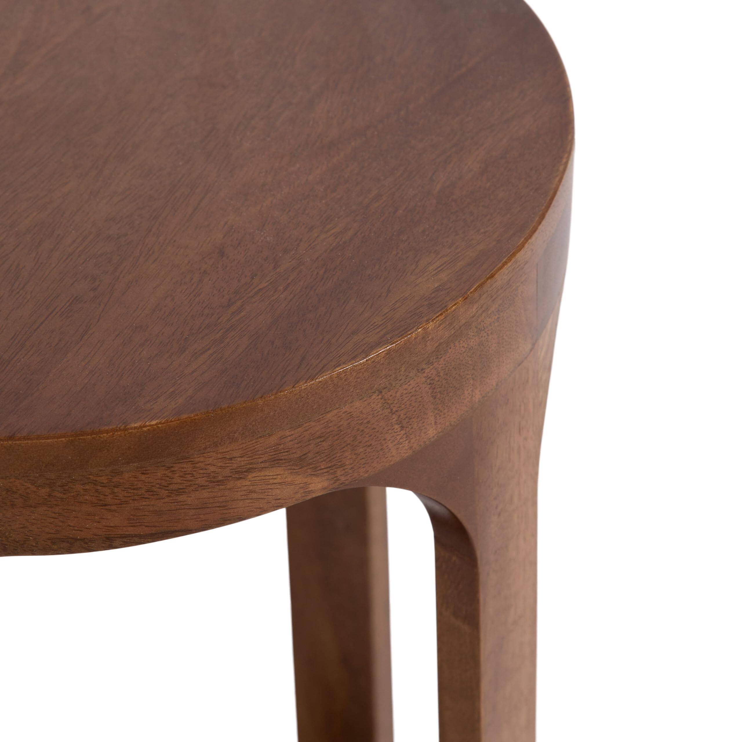 Empire DigiLabs Dahl Modern Slatted Wooden Round Drink Table ...