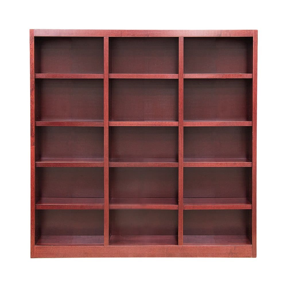 Concepts in Wood - 72 x 72 Wall Storage Unit Cherry Finish - Red
