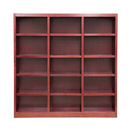 Concepts in Wood - 72 x 72 Wall Storage Unit Cherry Finish - Red