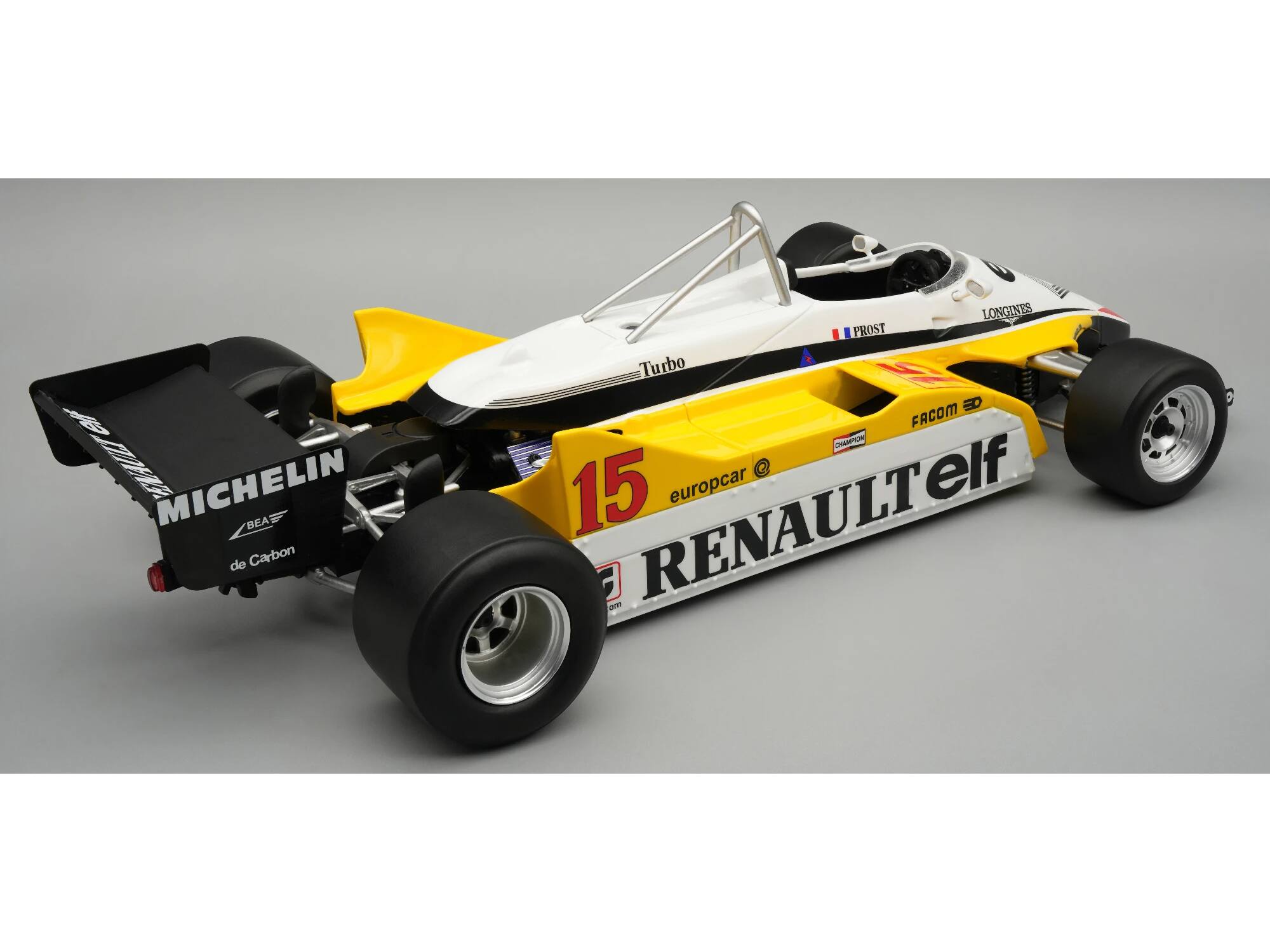 By MICHELIN BEA de Carbon  
LONGINES PROST Turbo  
FACOM SYRAMPYLING  
15 europcar  
RENAULTelf