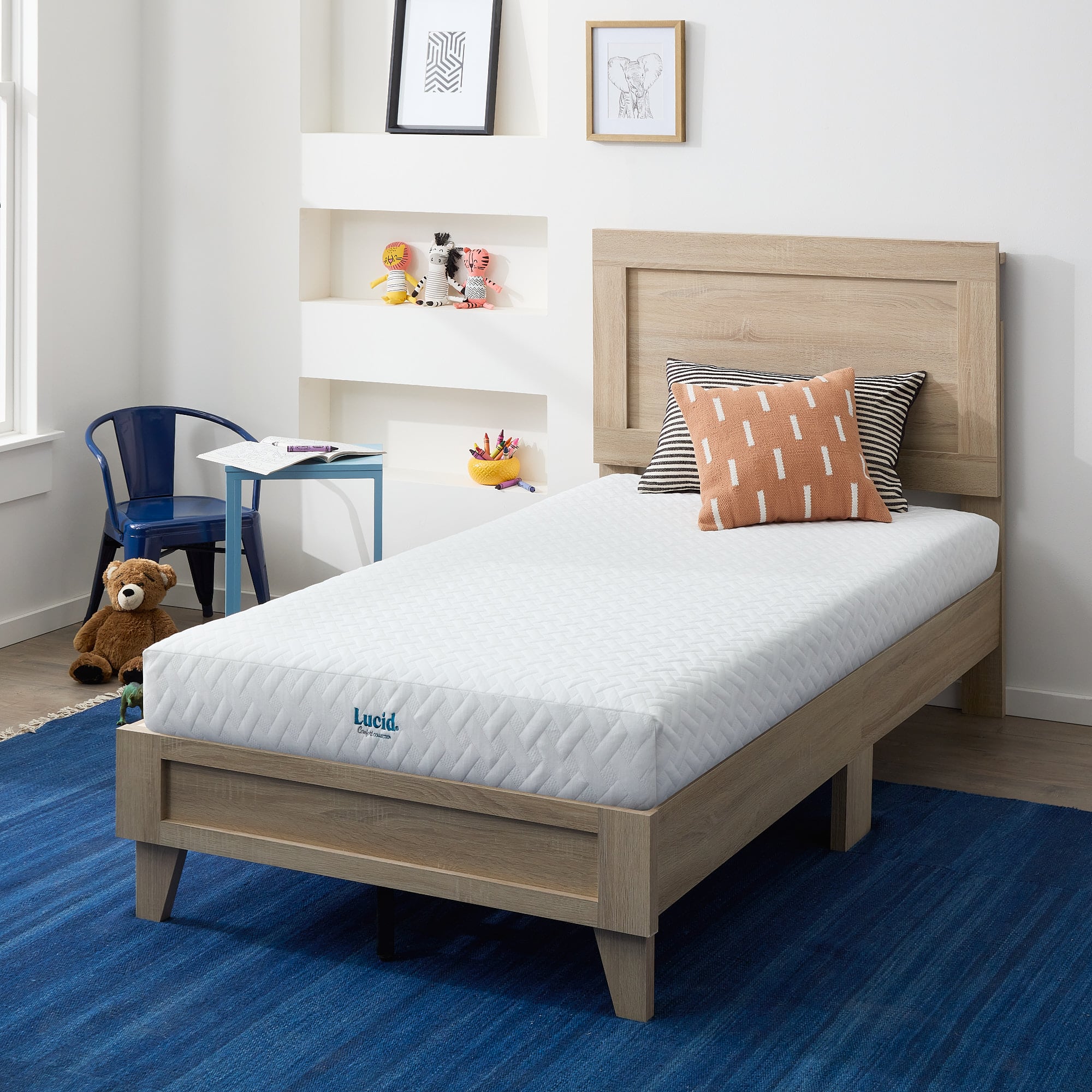 Lucid Comfort Collection – 5-inch Gel Memory Foam Mattress – Queen – White Sansujyuku sansujyuku.com