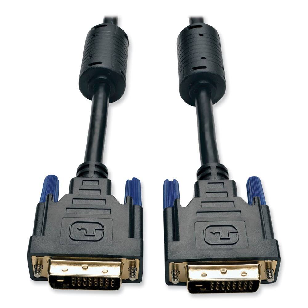 Front. Tripp Lite - P560-006 6 ft. Digital TMDS Monitor DVI Dual Link Cable - Black - Black.