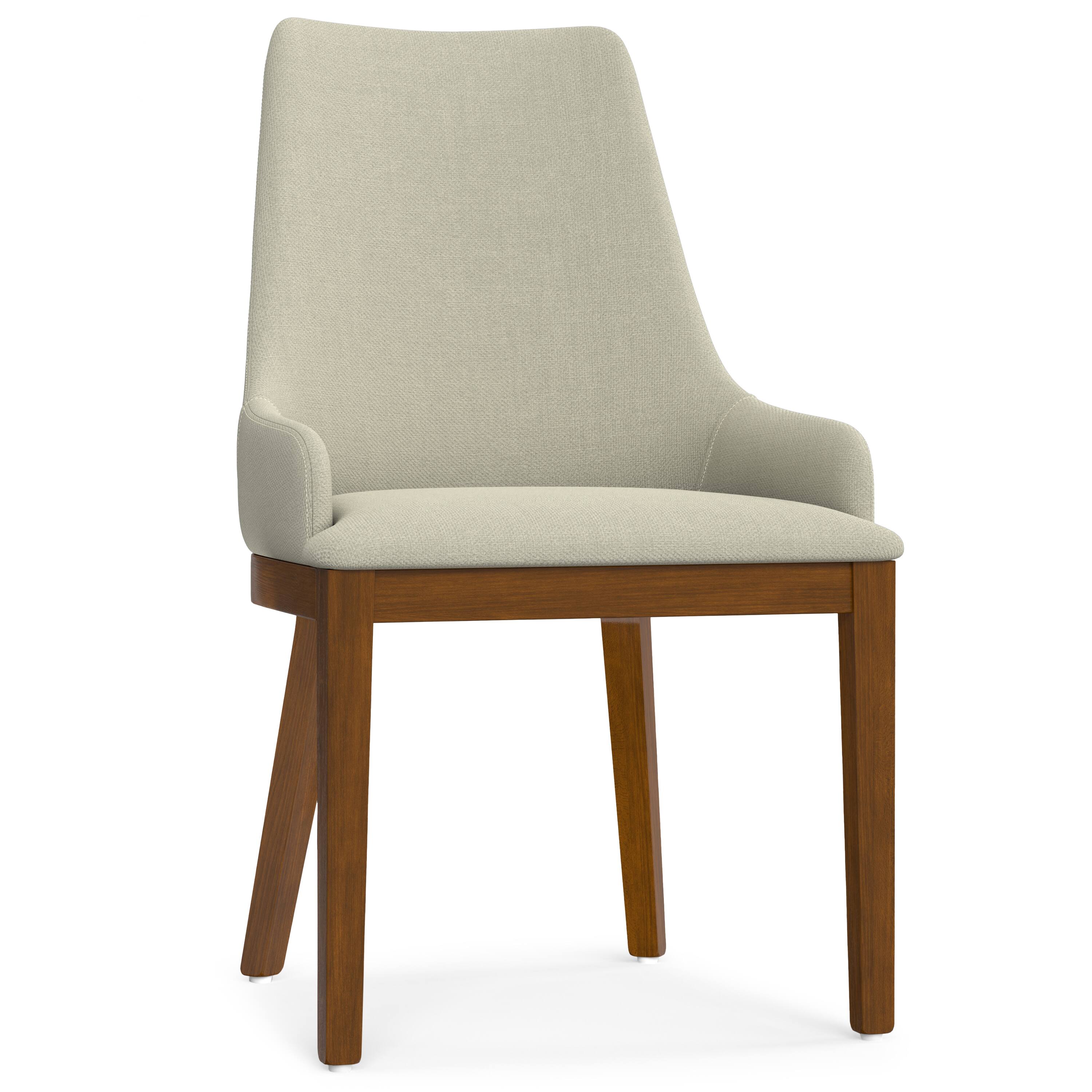 Alt View 2. Simpli Home - Stephanie Dining Chair (Set of 2) in Natural Linen Look Fabric - Natural.