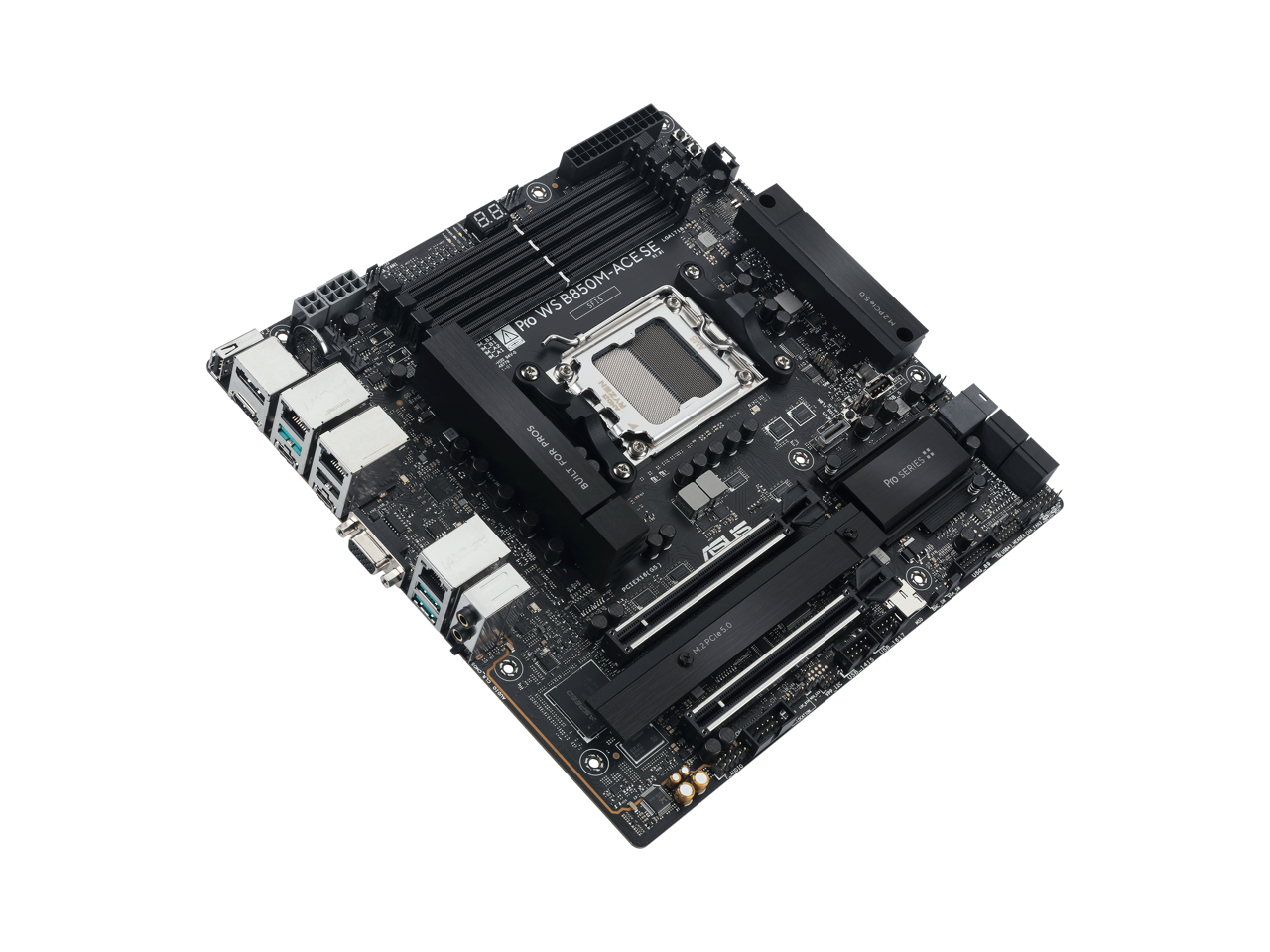ASUS Pro WS B850M-ACE SE  
B850M  
13L  
Pro  
2 PROS  
FOR  
BUILT  
M  
DEER  
.  
.  
.  
.  
C = SERIES  
Pro  
PCTERTAS)  
4D  
M.2 PCIe 5.0