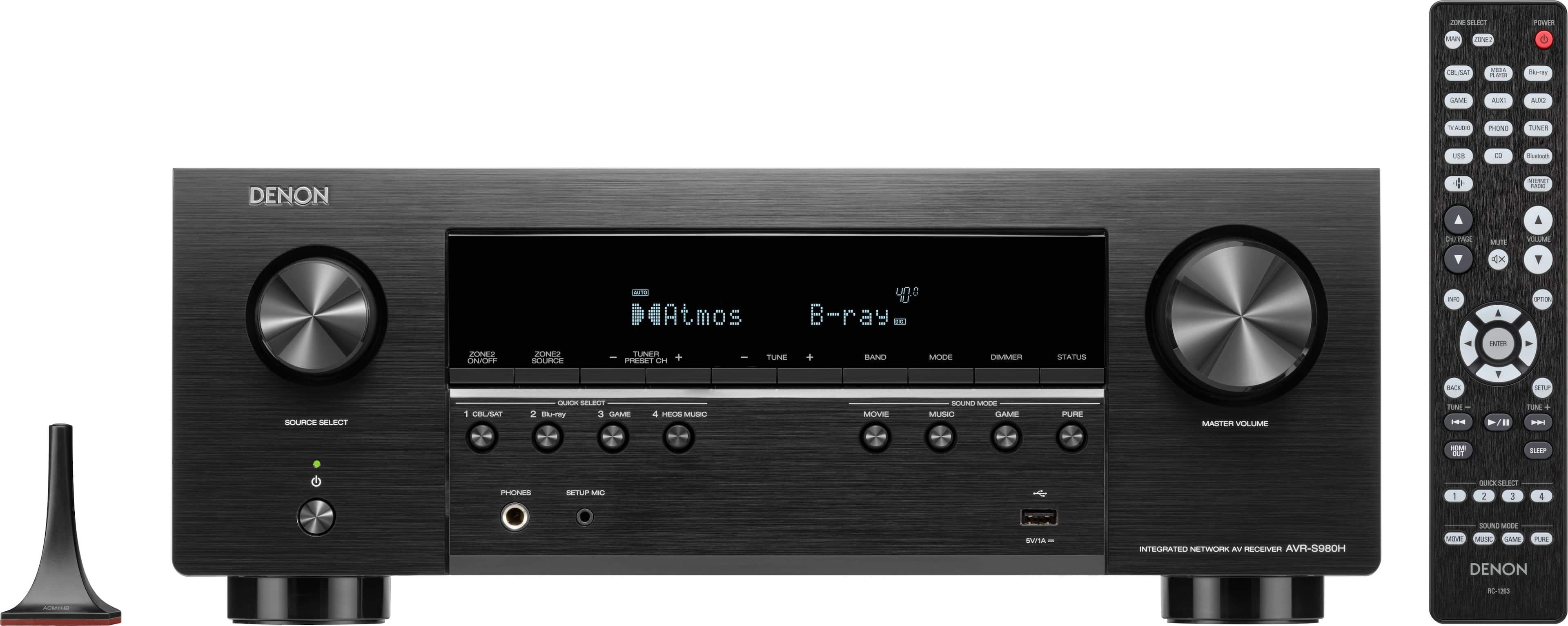 Denon AVR S980H 7.2 Channel AV Receiver Black AVR-S980H - Best Buy